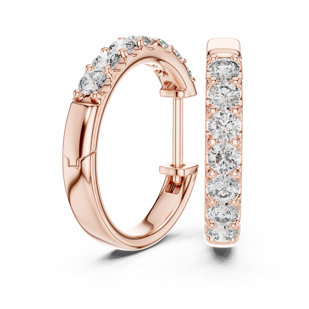 Classic Diamond Hoop Earrings – Fine Jewelry Collection