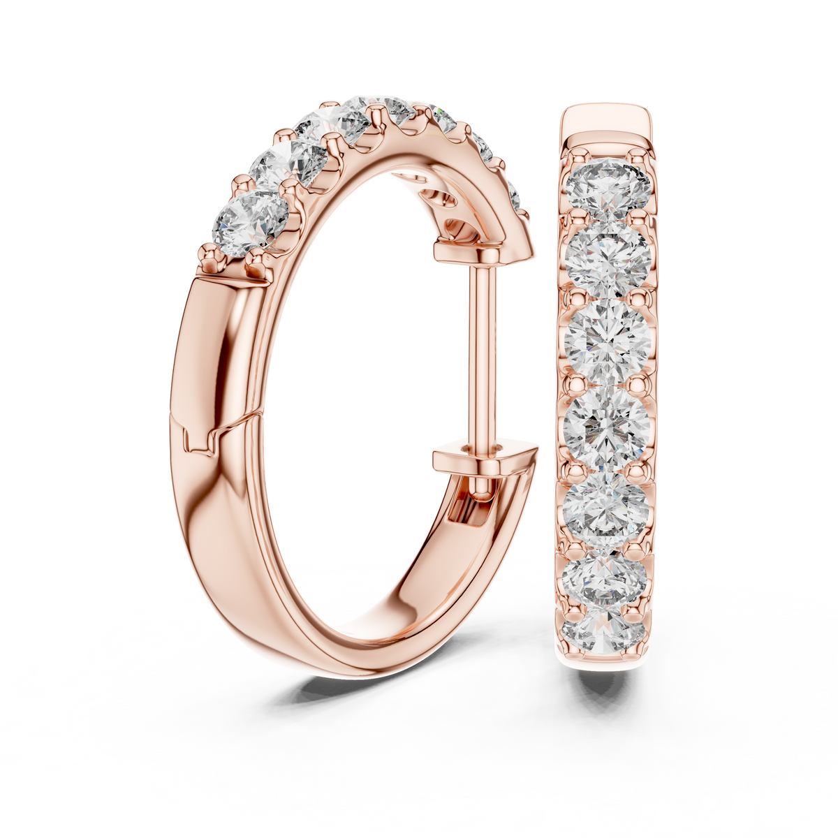 Classic Diamond Hoop Earrings – Fine Jewelry Collection
