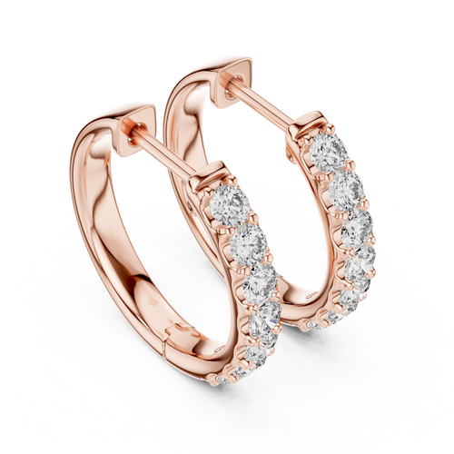 Classic Diamond Hoop Earrings – Fine Jewelry Collection