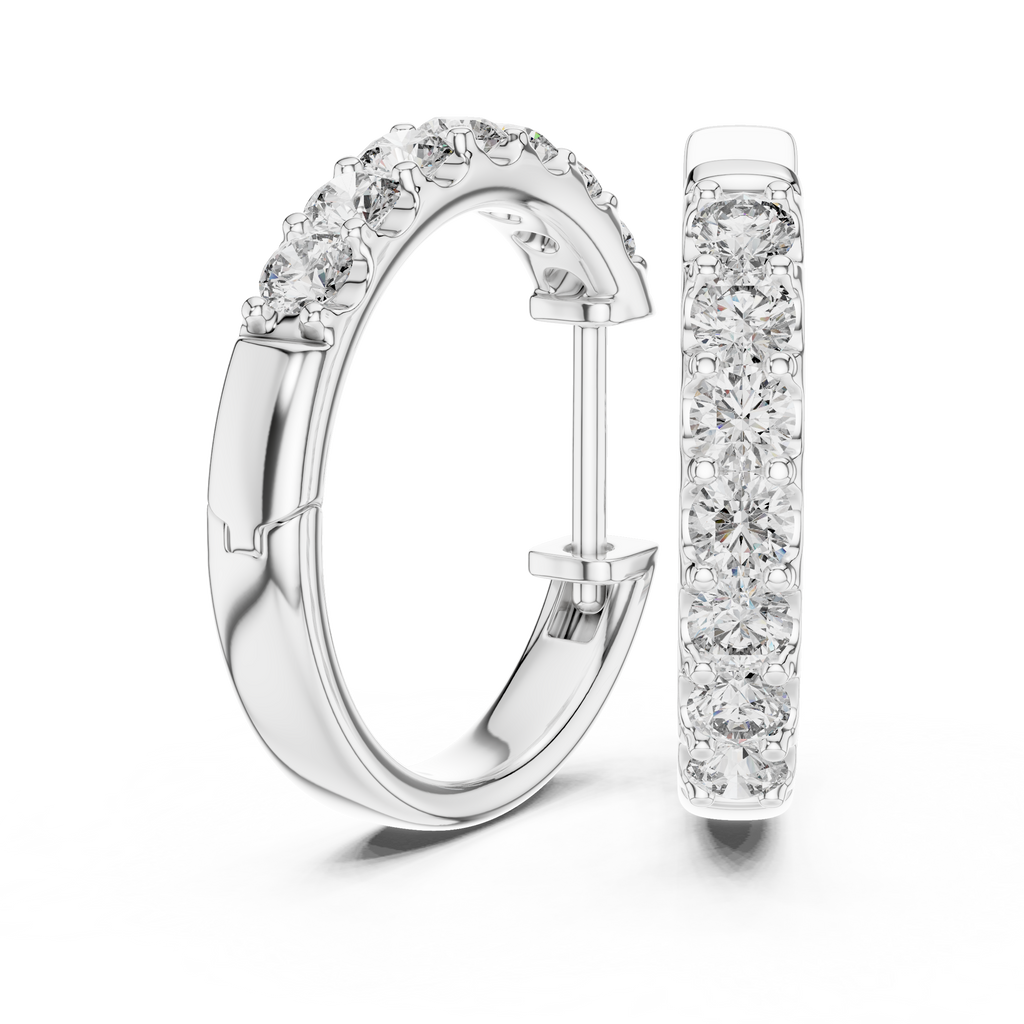 Classic Diamond Hoop Earrings – Fine Jewelry Collection