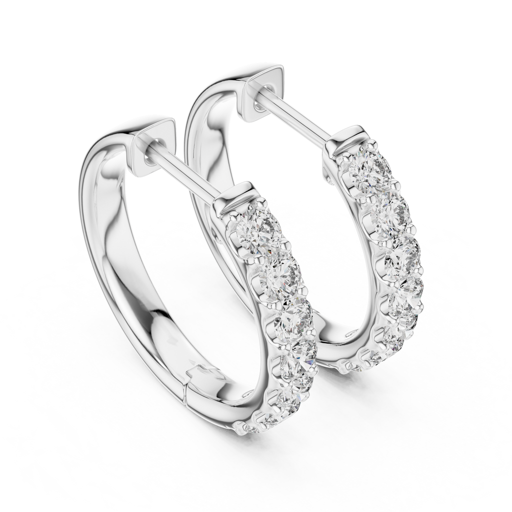 Classic Diamond Hoop Earrings – Fine Jewelry Collection