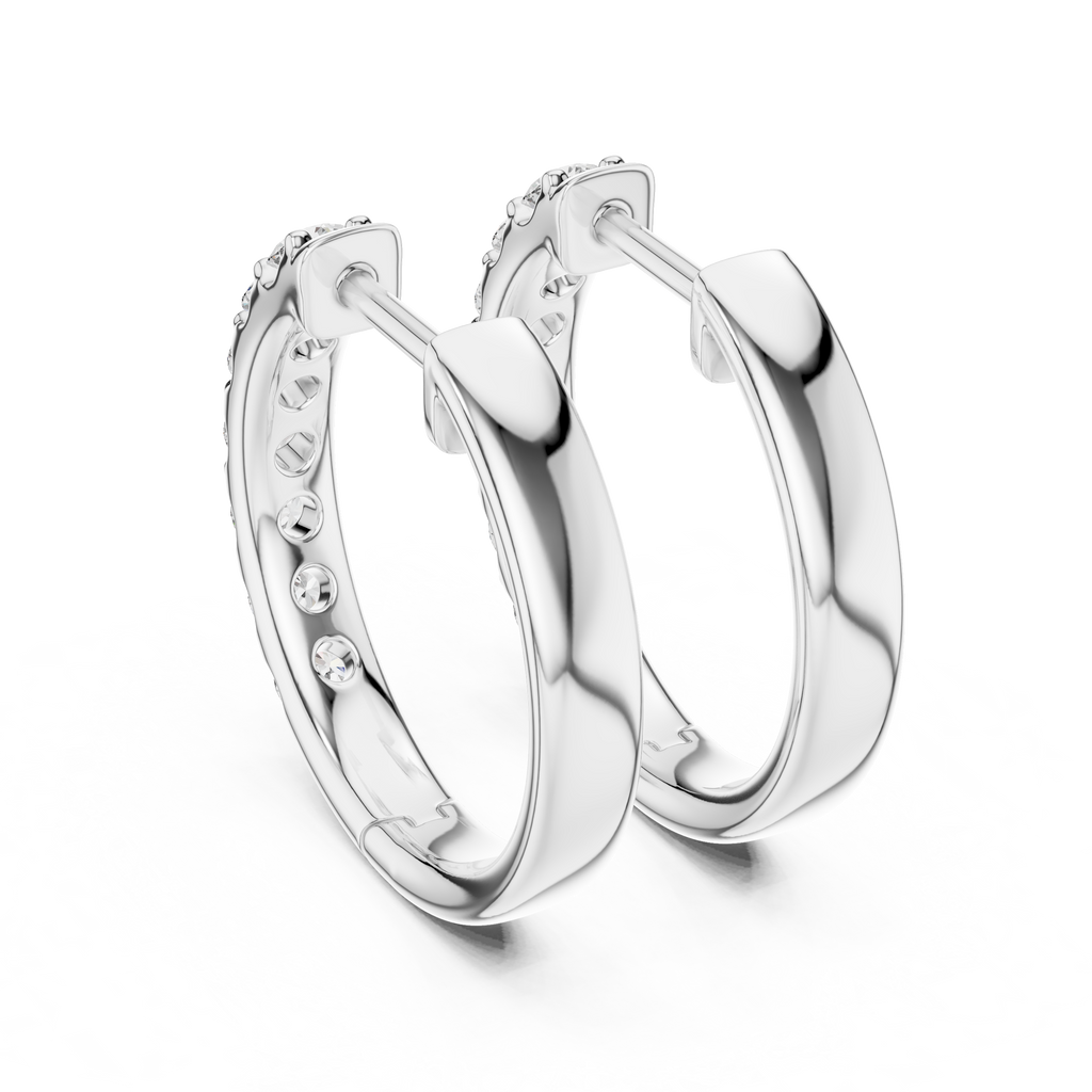 Classic Diamond Hoop Earrings – Fine Jewelry Collection