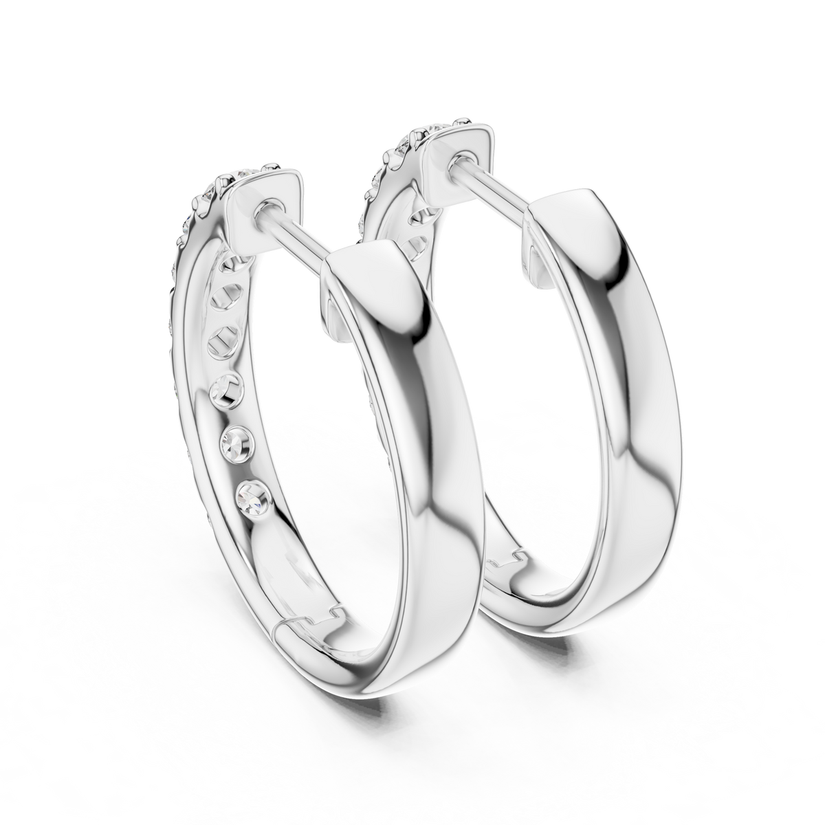 Classic Diamond Hoop Earrings – Fine Jewelry Collection