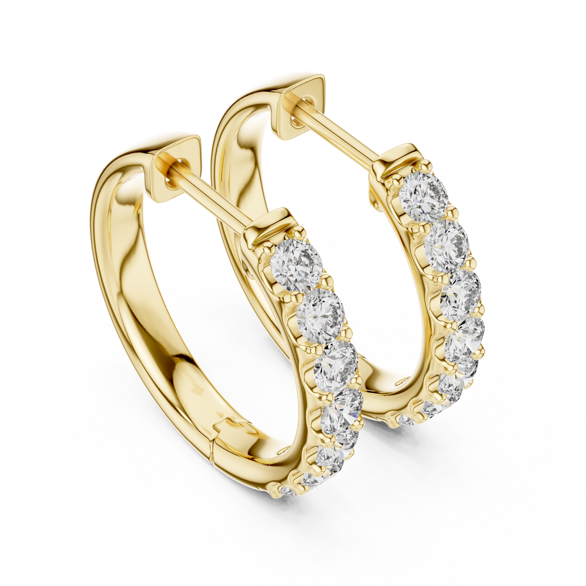 Classic Diamond Hoop Earrings – Fine Jewelry Collection