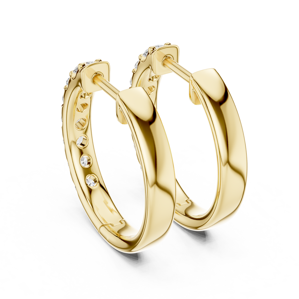 Classic Diamond Hoop Earrings – Fine Jewelry Collection