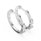 Luxury Round Diamond Hoop Earrings.