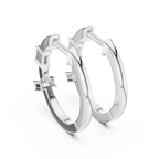 Luxury Round Diamond Hoop Earrings.