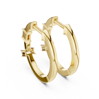 Luxury Round Diamond Hoop Earrings.