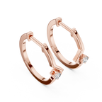 Sparkling Diamond Hoop Earrings .