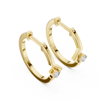 Sparkling Diamond Hoop Earrings .