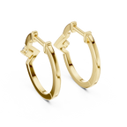 Sparkling Diamond Hoop Earrings .