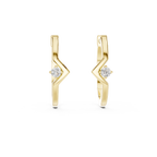 Sparkling Diamond Hoop Earrings .