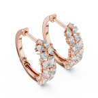 Classic  Diamond Hoop Earrings