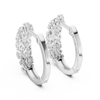 Classic  Diamond Hoop Earrings