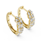 Classic  Diamond Hoop Earrings