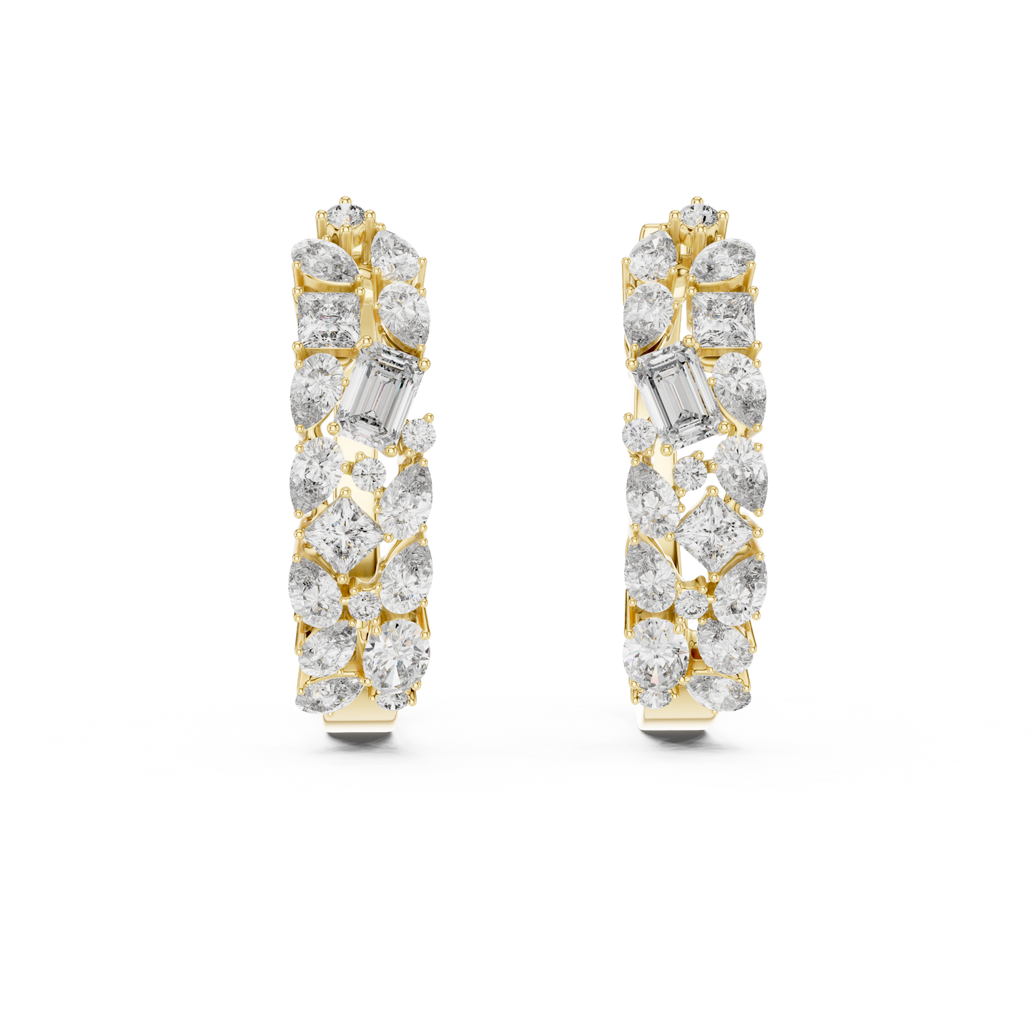 Classic  Diamond Hoop Earrings