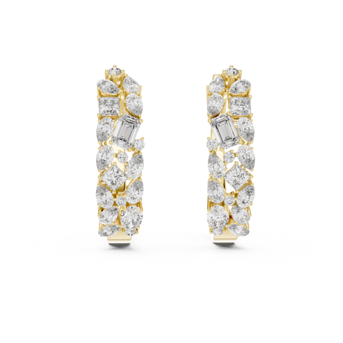 Classic  Diamond Hoop Earrings