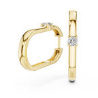 Women’s Rose Gold Round Diamond Hoop Earrings