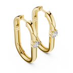Women’s Rose Gold Round Diamond Hoop Earrings