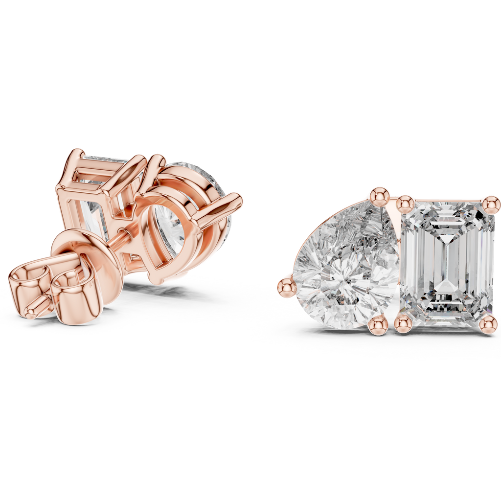 Modern Diamond Hoop Earrings | Elegant Statement Earrings