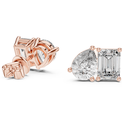 Modern Diamond Hoop Earrings | Elegant Statement Earrings
