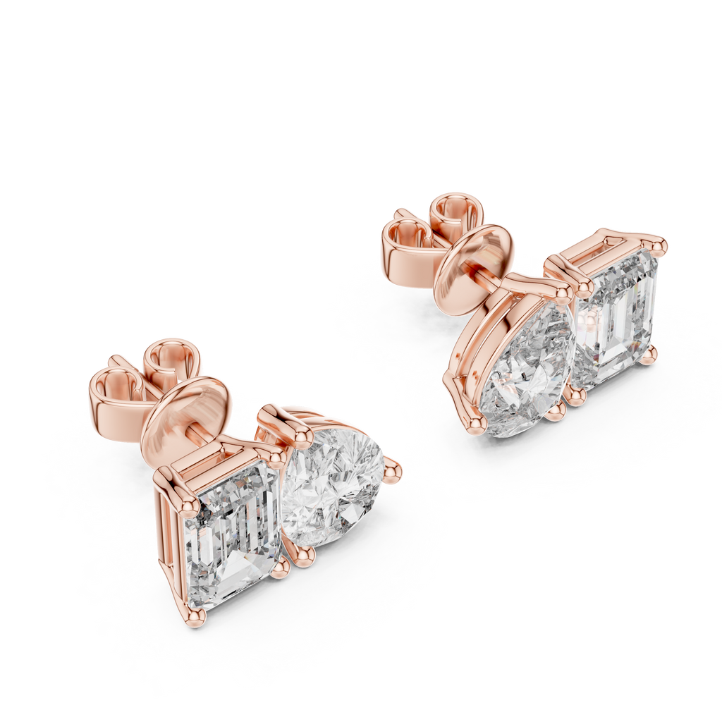 Modern Diamond Hoop Earrings | Elegant Statement Earrings