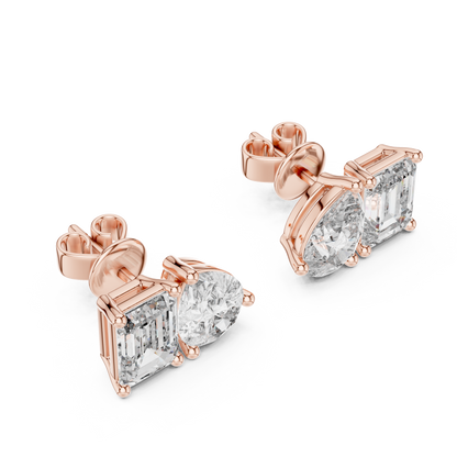 Modern Diamond Hoop Earrings | Elegant Statement Earrings