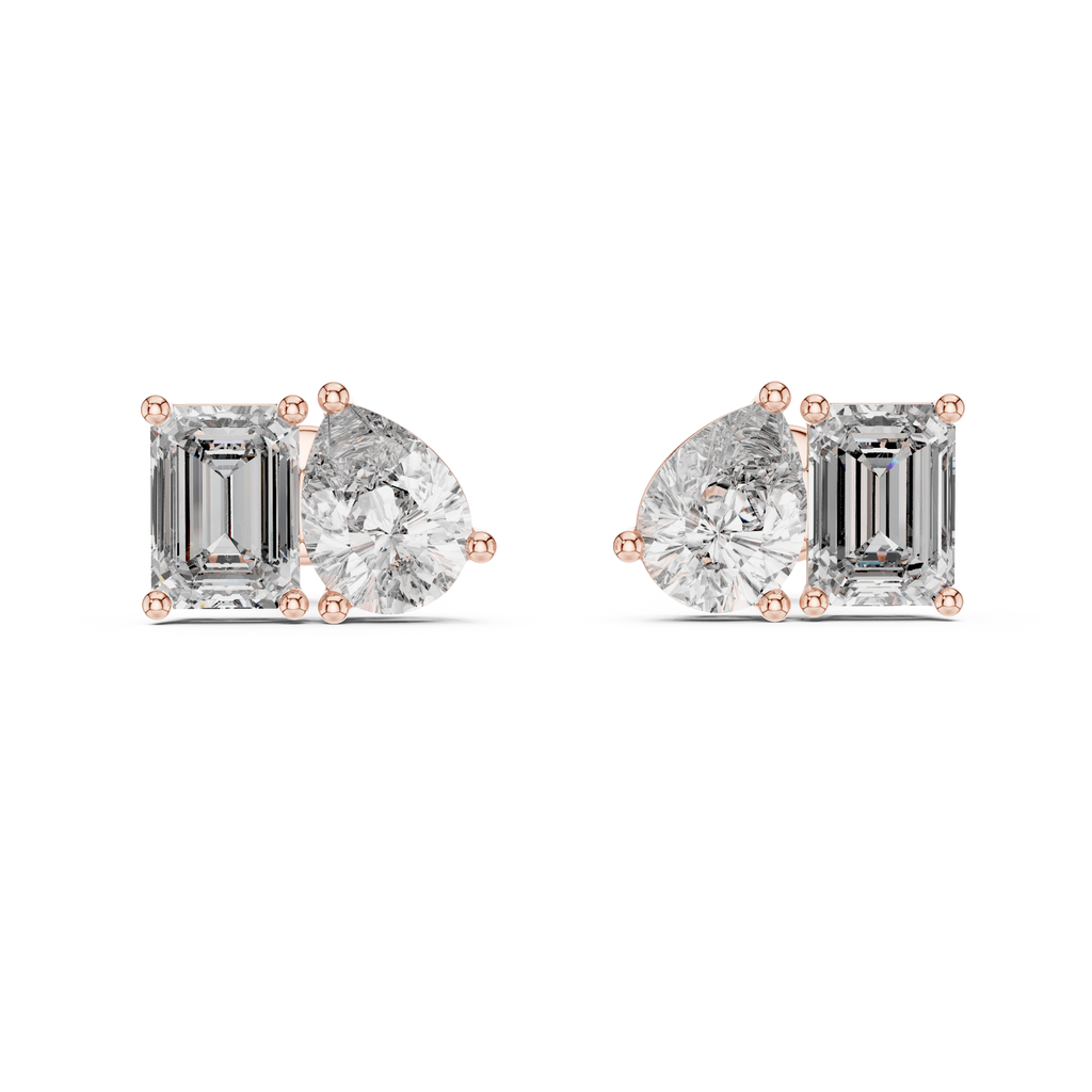 Modern Diamond Hoop Earrings | Elegant Statement Earrings