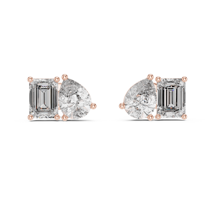 Modern Diamond Hoop Earrings | Elegant Statement Earrings