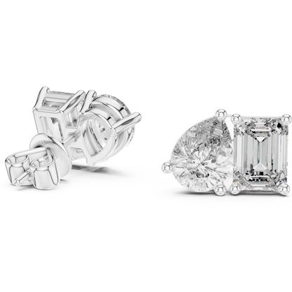 Modern Diamond Hoop Earrings | Elegant Statement Earrings