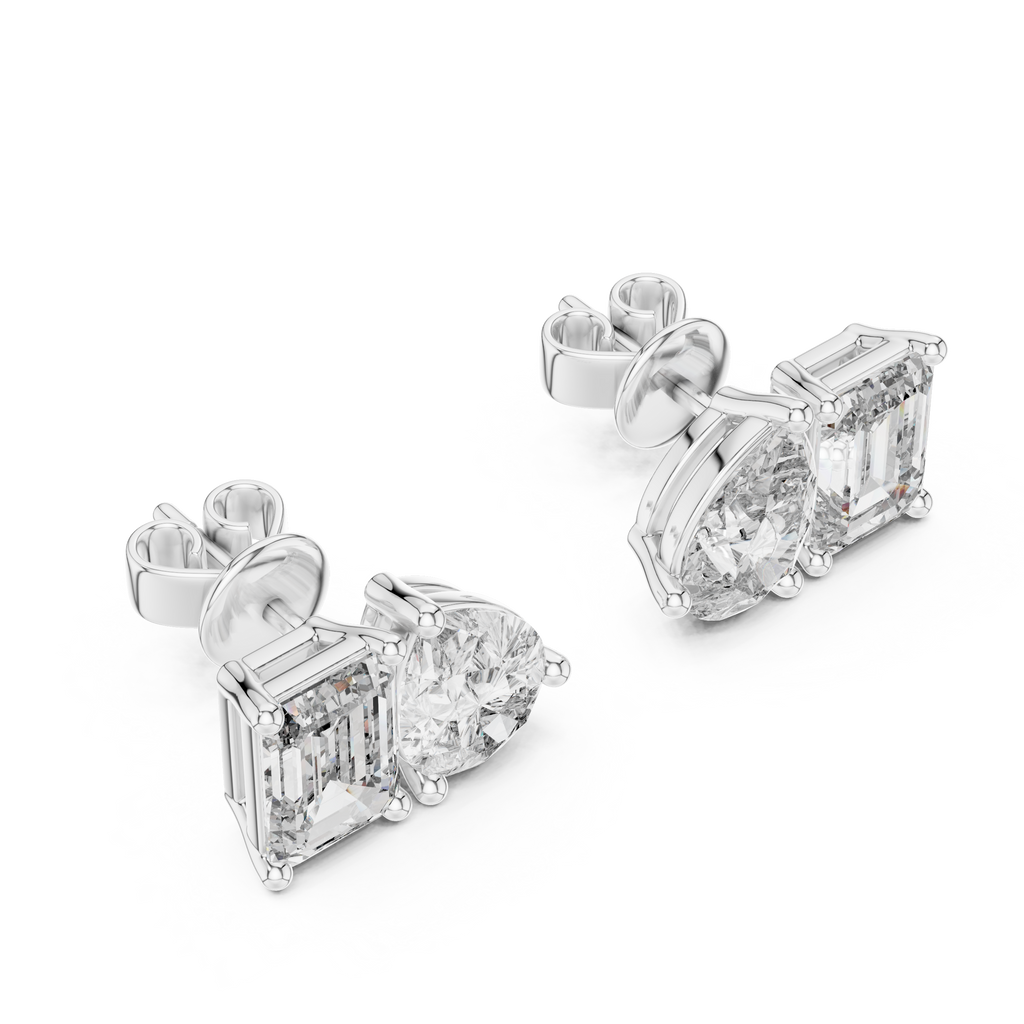 Modern Diamond Hoop Earrings | Elegant Statement Earrings