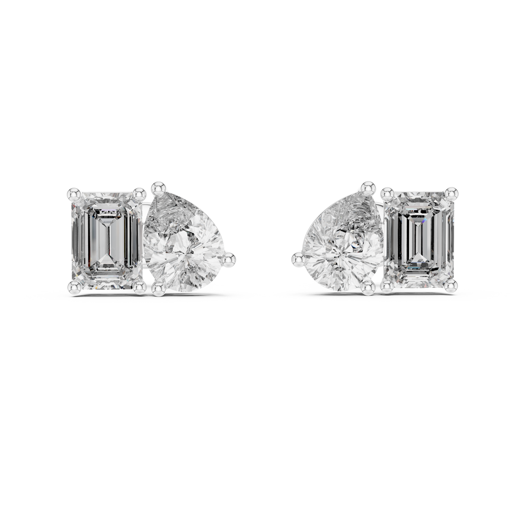 Modern Diamond Hoop Earrings | Elegant Statement Earrings