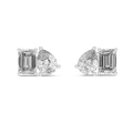 Modern Diamond Hoop Earrings | Elegant Statement Earrings