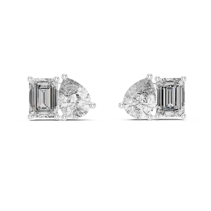 Modern Diamond Hoop Earrings | Elegant Statement Earrings