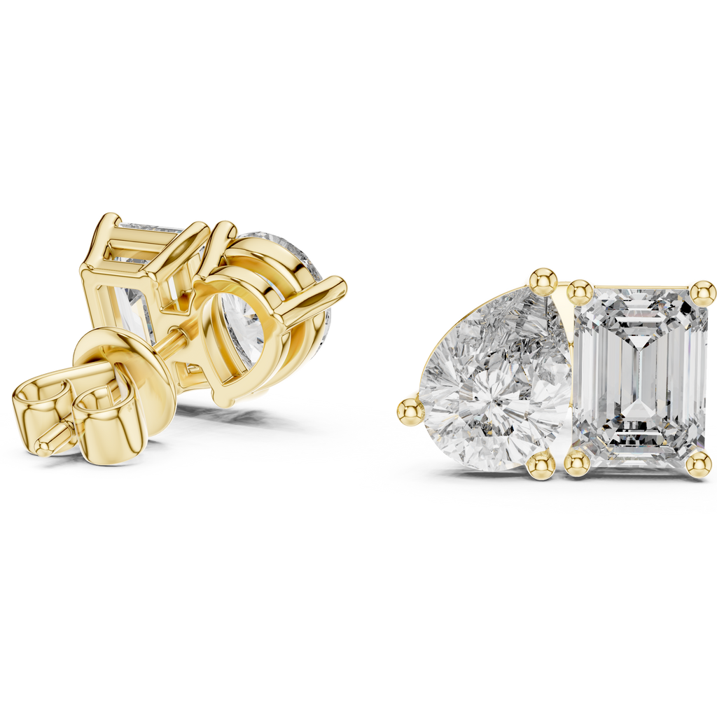 Modern Diamond Hoop Earrings | Elegant Statement Earrings