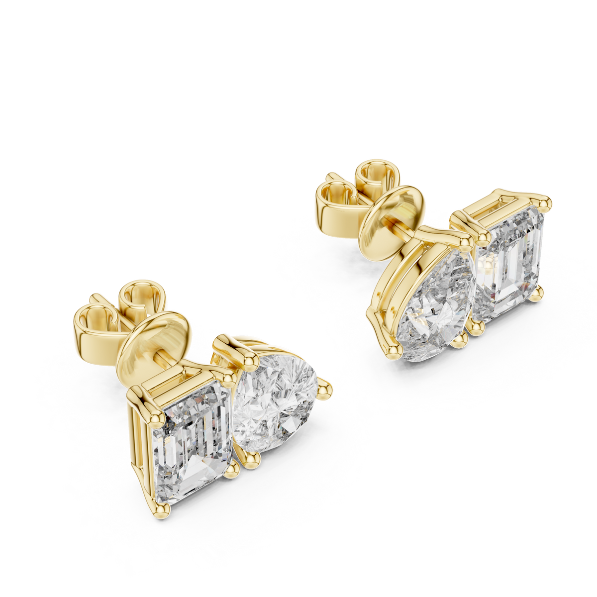 Modern Diamond Hoop Earrings | Elegant Statement Earrings
