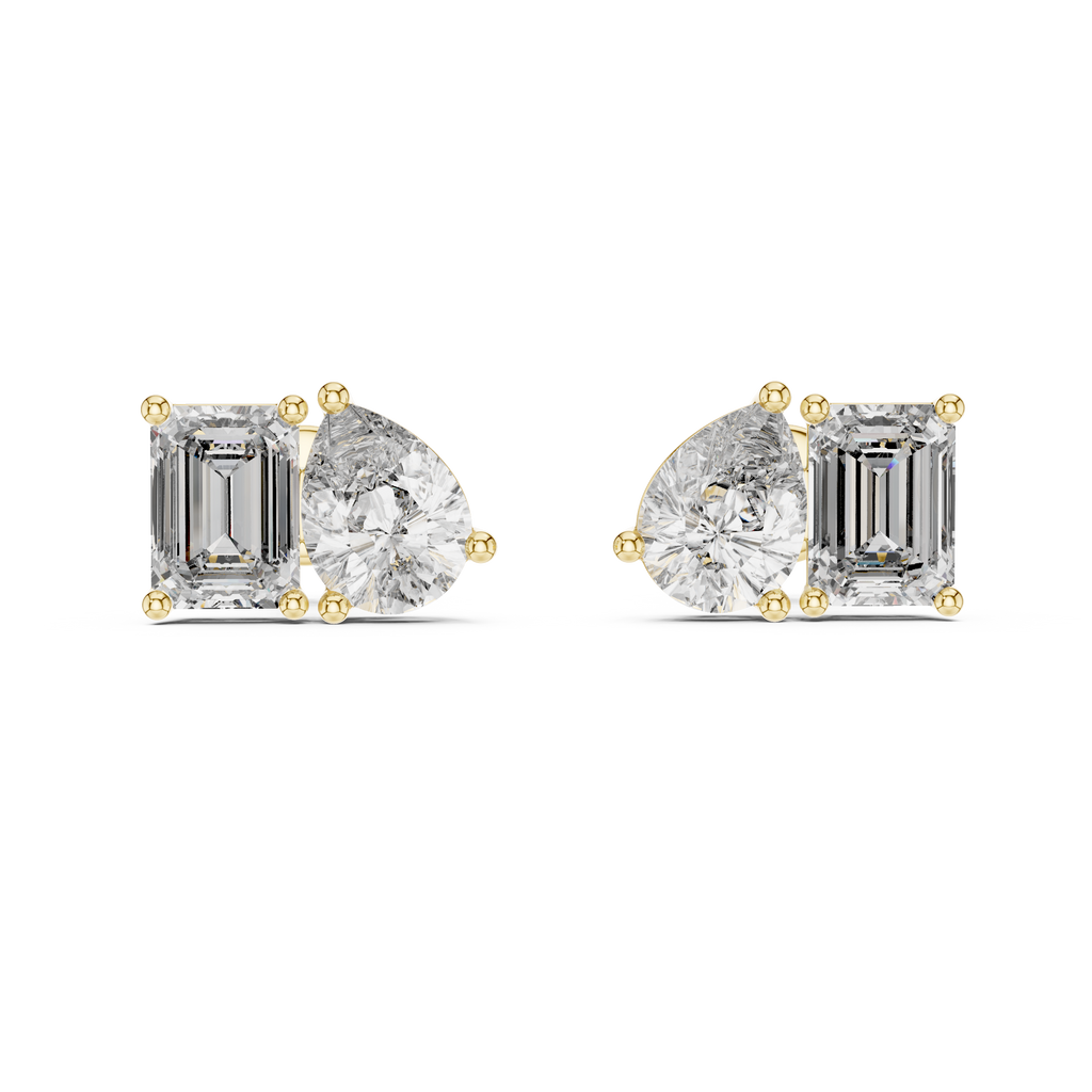 Modern Diamond Hoop Earrings | Elegant Statement Earrings
