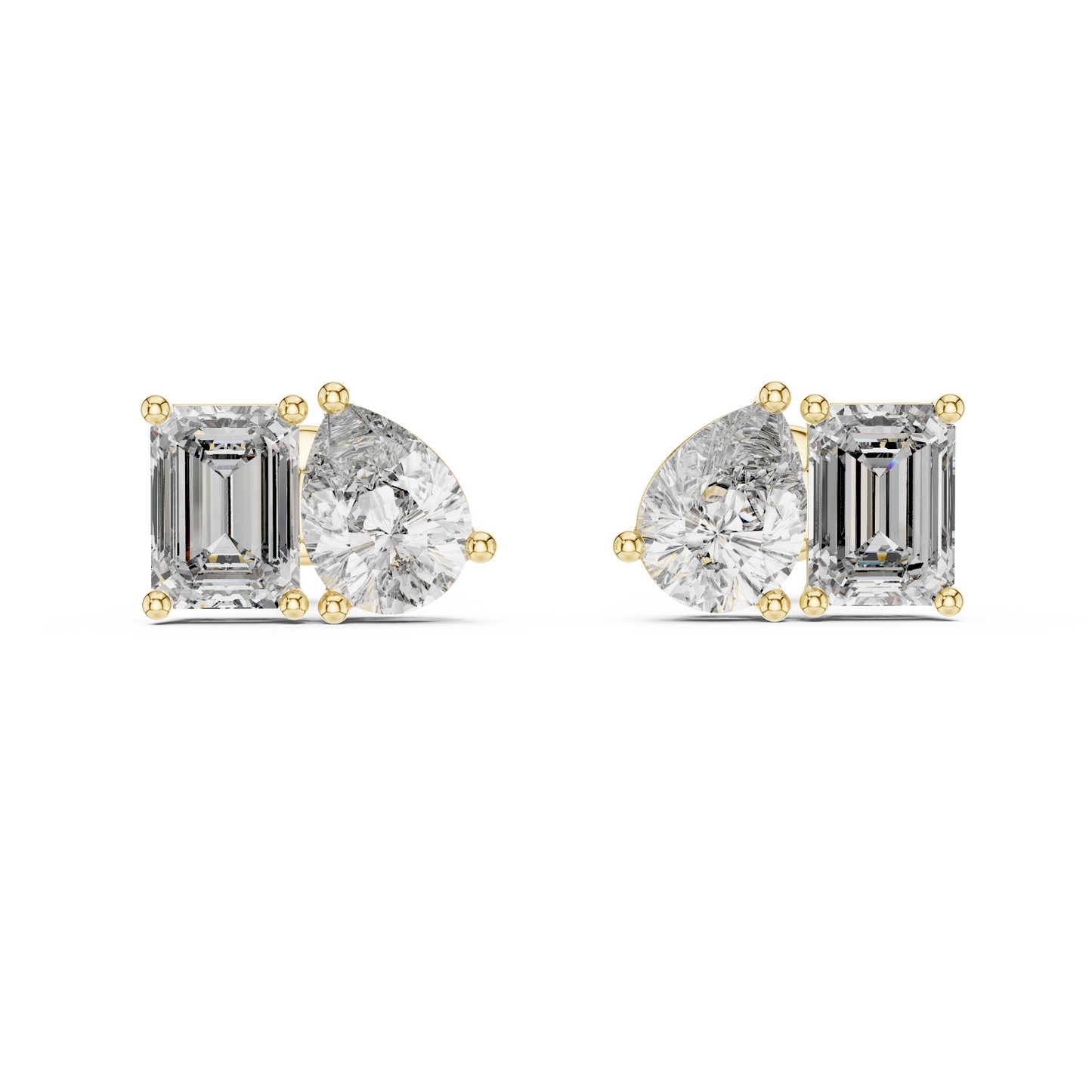 Modern Diamond Hoop Earrings | Elegant Statement Earrings