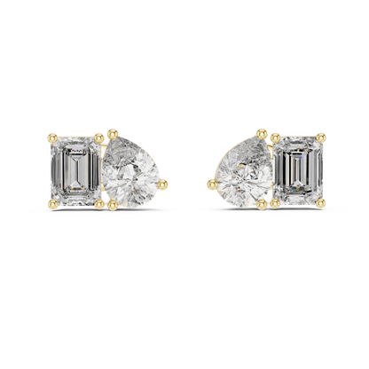 Modern Diamond Hoop Earrings | Elegant Statement Earrings