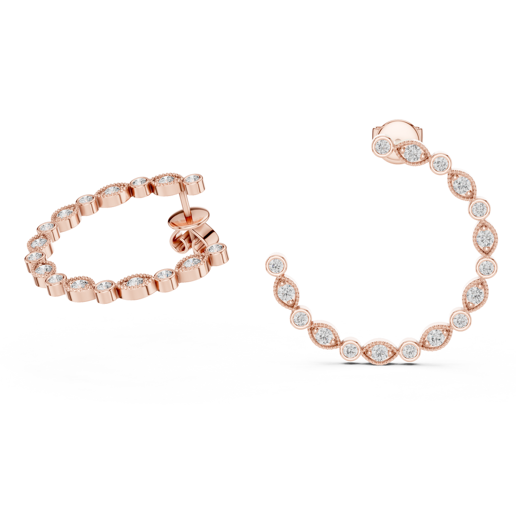 Diamond Hoop Earrings for Women