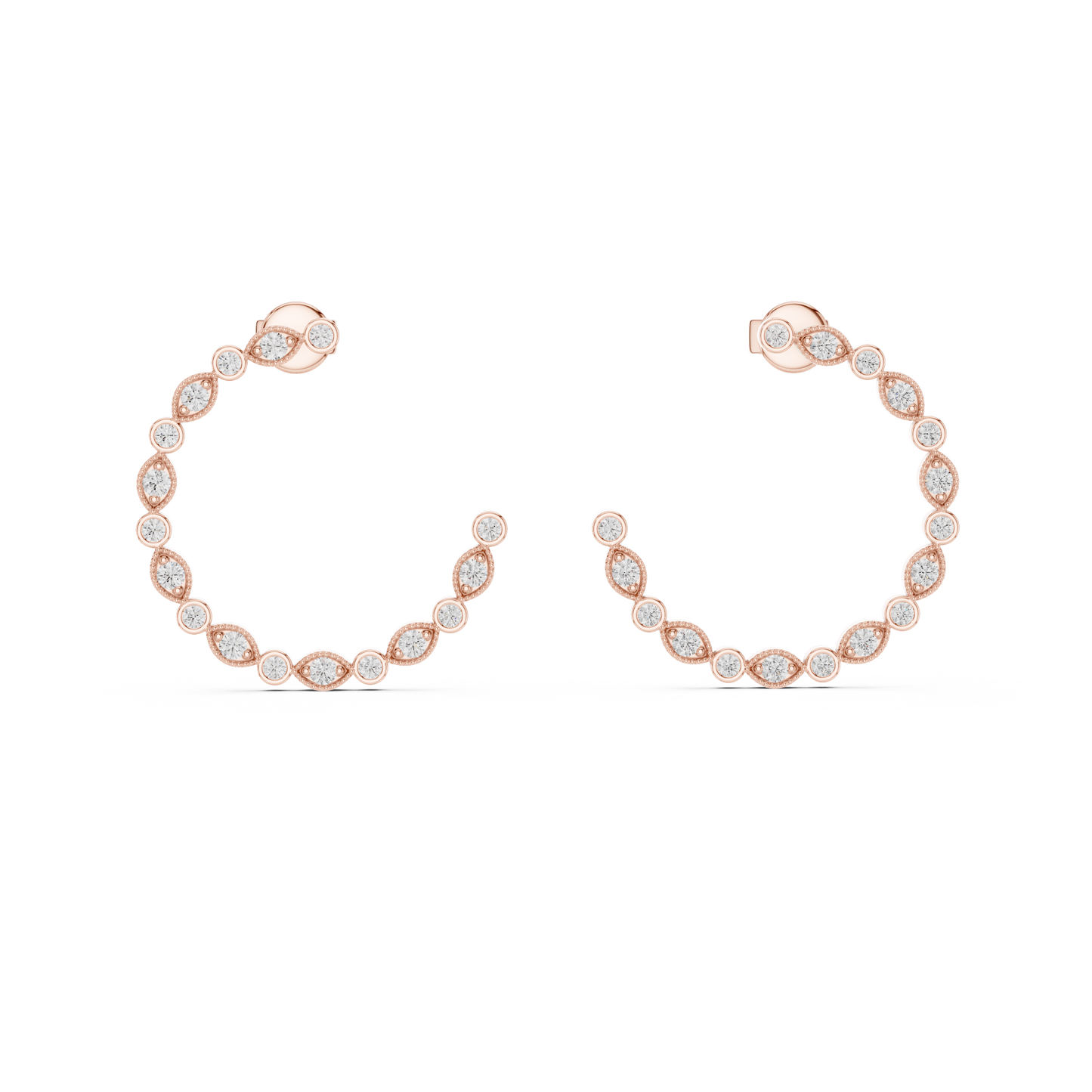 Diamond Hoop Earrings for Women