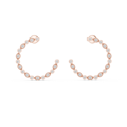 Diamond Hoop Earrings for Women