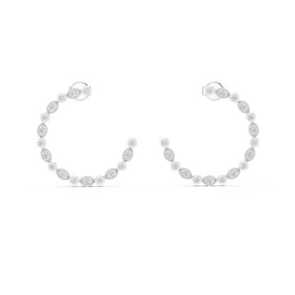 Diamond Hoop Earrings for Women