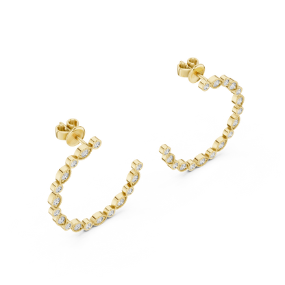 Diamond Hoop Earrings for Women