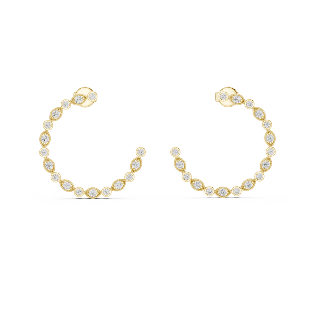 Diamond Hoop Earrings for Women