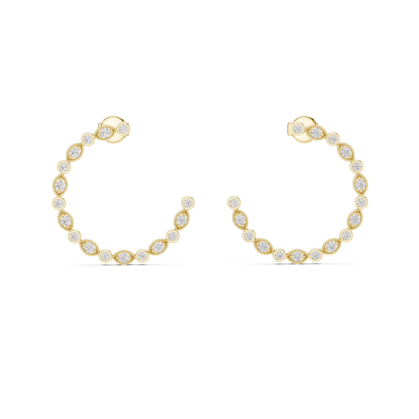 Diamond Hoop Earrings for Women