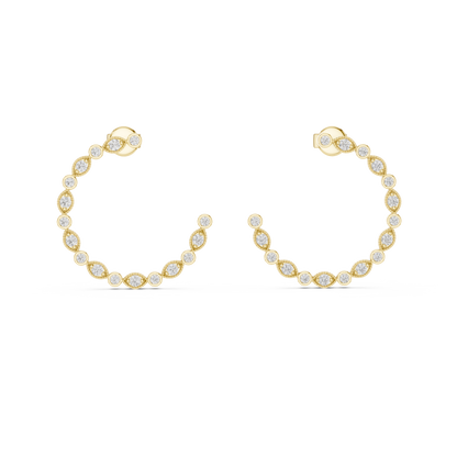 Diamond Hoop Earrings for Women