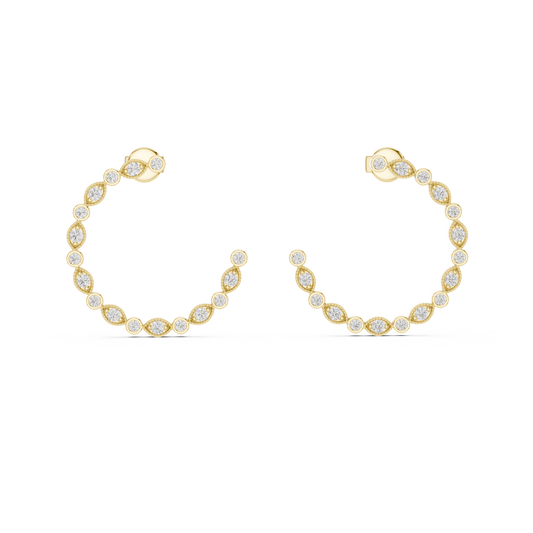 Diamond Hoop Earrings for Women