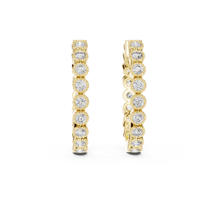 Designer Rose Gold Diamond Hoops – Elegant Women’s Jewelry