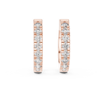 Classic Rose Gold Diamond Hoop Earrings – Timeless Luxury Style